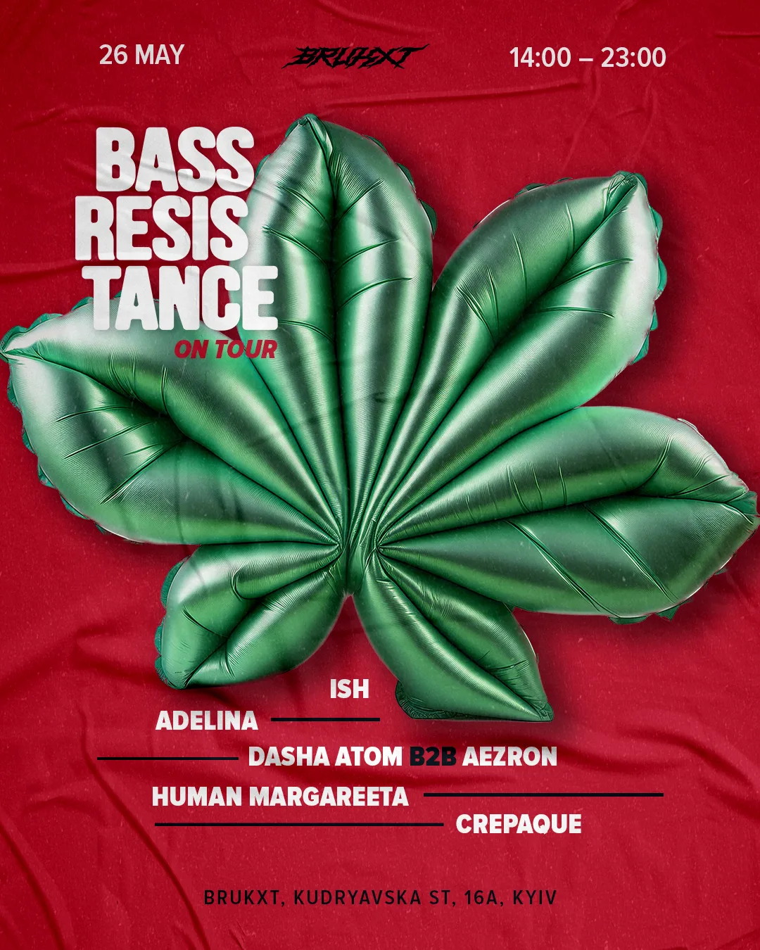 Bass Resistance event poster — Tour Kyiv